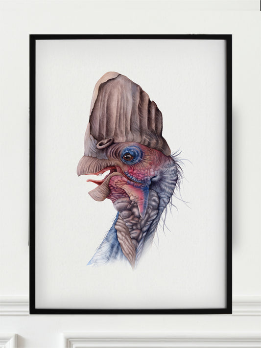 Corythoraptor, original watercolour art