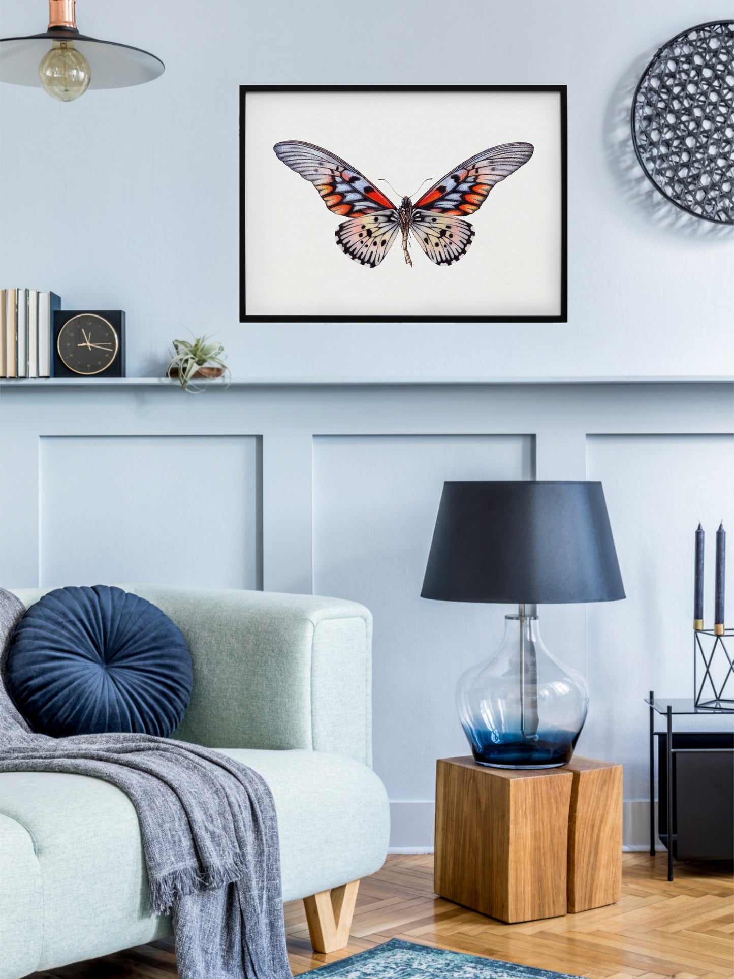 Papilio antimachus, original watercolour art
