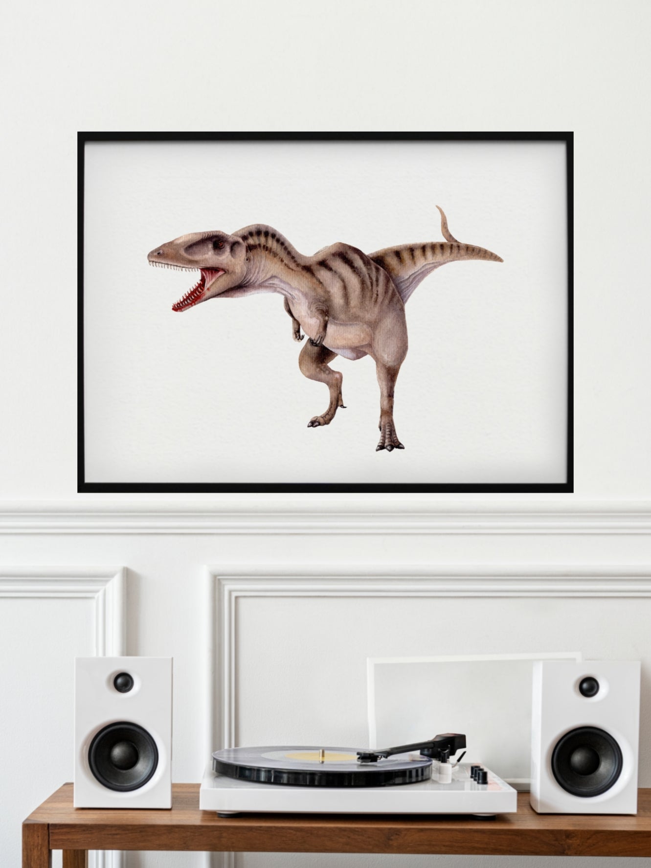 Carcharadonotosaurus, original watercolor art