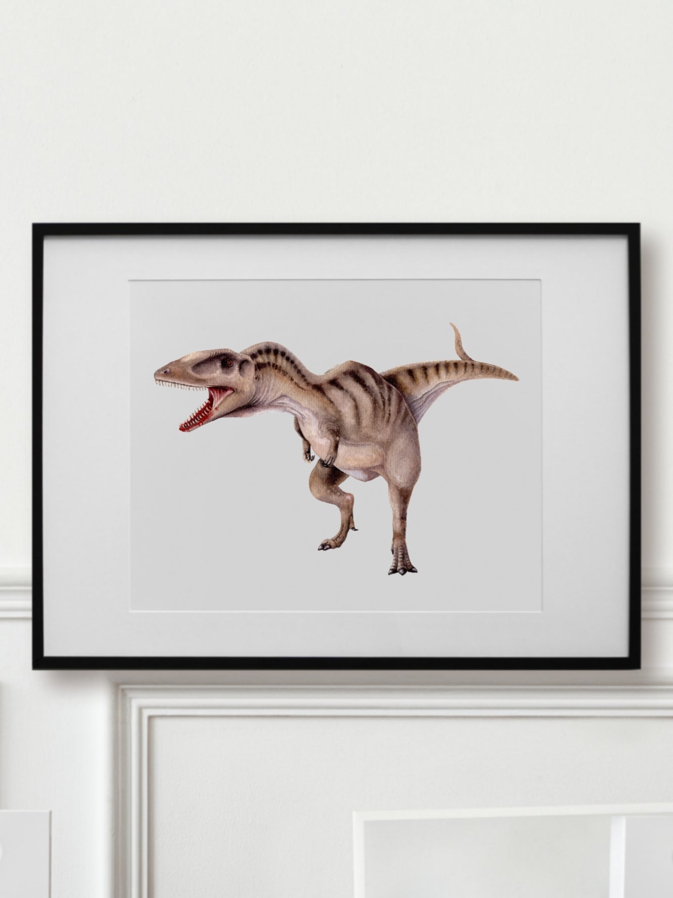 Carcharadonotosaurus, original watercolor art