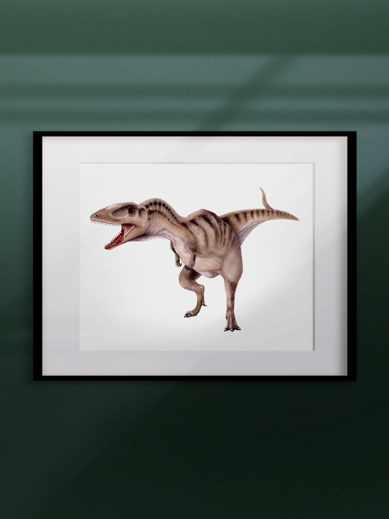 Carcharadonotosaurus, original watercolor art